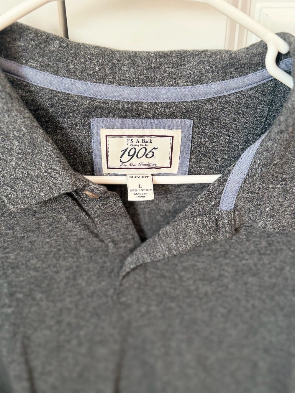 Jos. A. Bank Heather Charcoal Short-Sleeve Polo - Picture 2 of 3